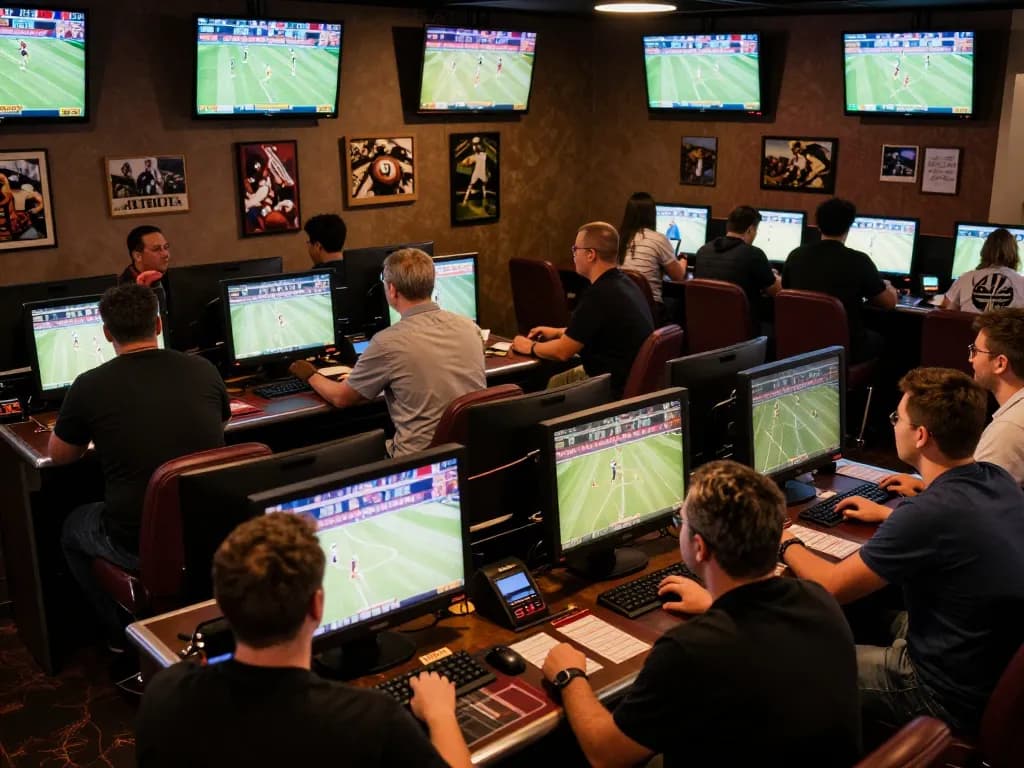 Engaging sports betting scene at gamebaidoithuong8 with live event displays and enthusiastic players.