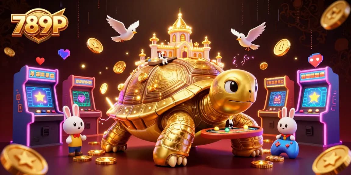 Experience 789P with a colorful 3D illustration filled with gold coins and dynamic gaming elements.