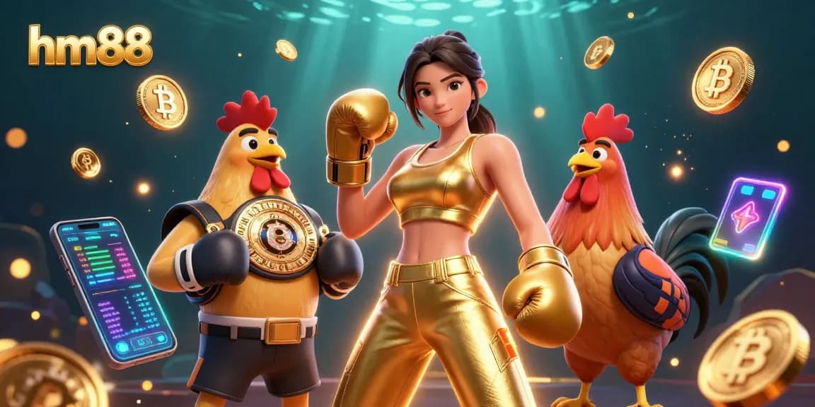Engage with the thrilling casino scene at hm88, featuring dynamic characters and vibrant virtual elements.