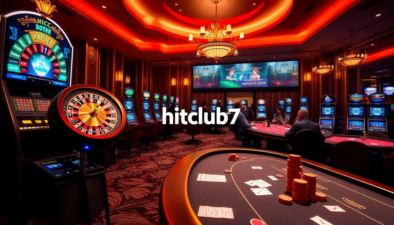 Engage with thrilling games at https://hitclub7.org/ featuring slot machines and a vibrant roulette wheel.