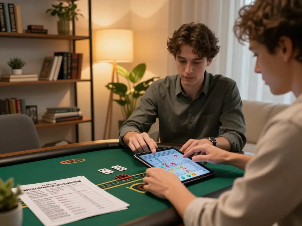 Engaged player enjoying rikvip live dealer blackjack at home, showcasing strategic gameplay.