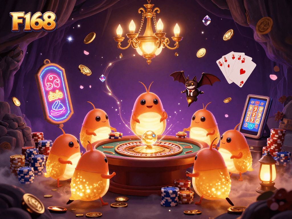 Light up your gaming experience at F168 casino with glowworms and exciting game elements.
