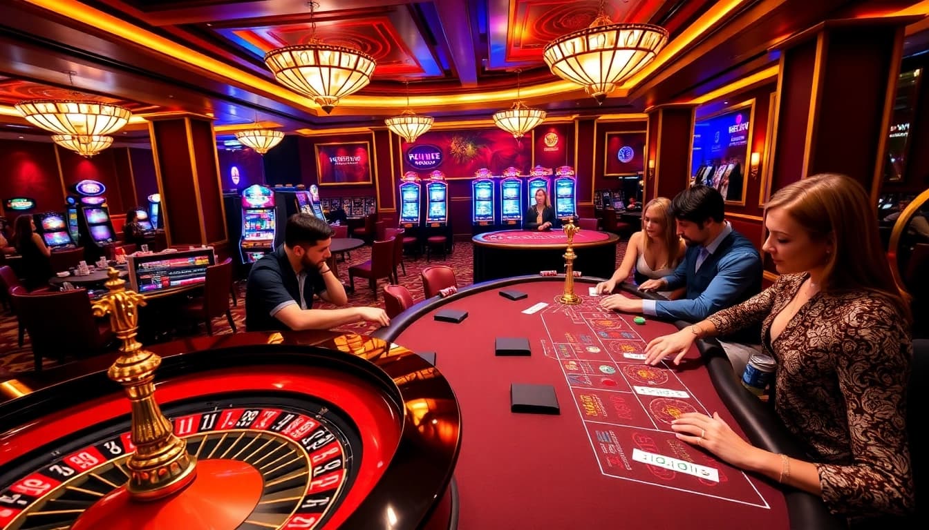 Hitclub players winning at casino tables and enjoying vibrant game action.