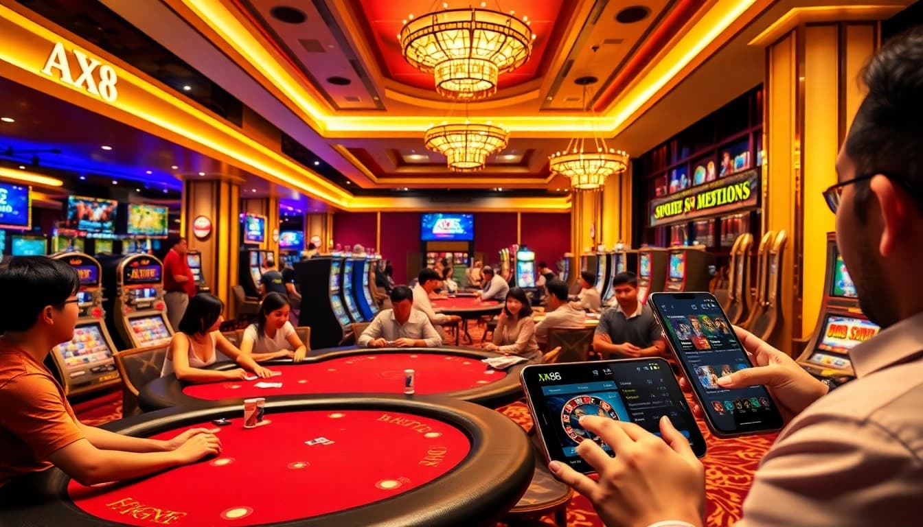Experience thrilling gambling moments with AX88's exciting games and promotions.