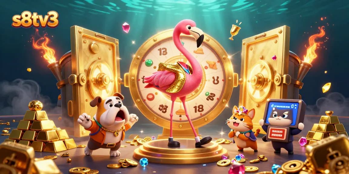 Engage with thrilling gameplay on s8tv3, showcasing vibrant characters and casino-themed elements.