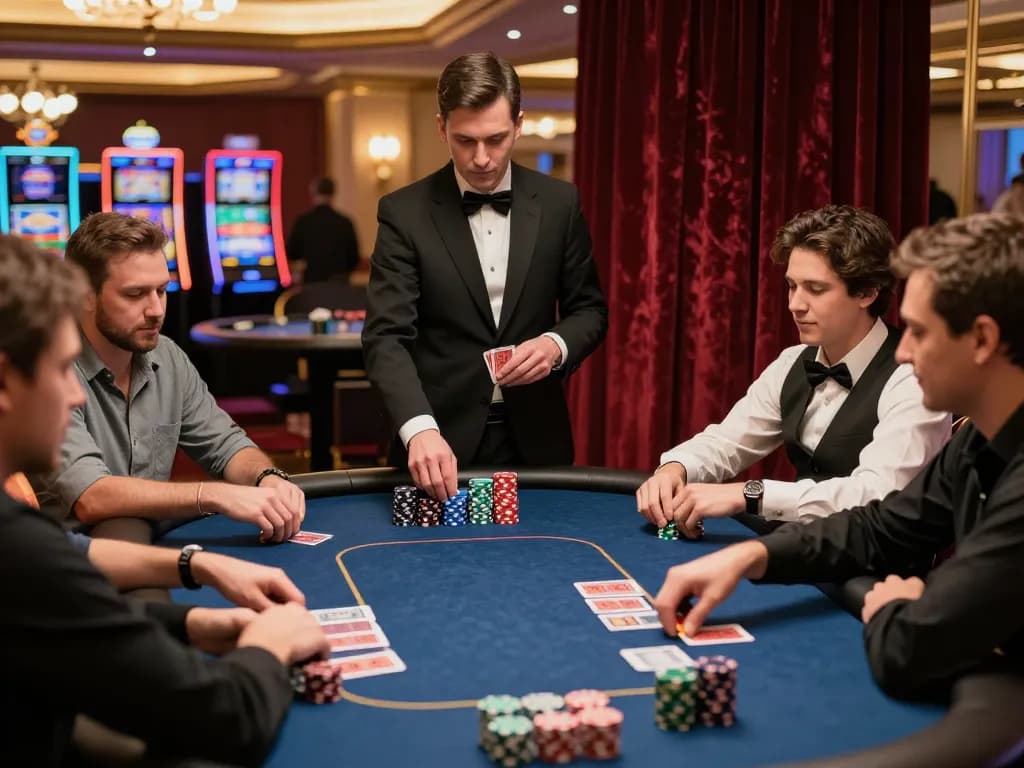 Experience the thrill of nohu in a high-stakes casino poker game with engaged players and vibrant atmosphere.