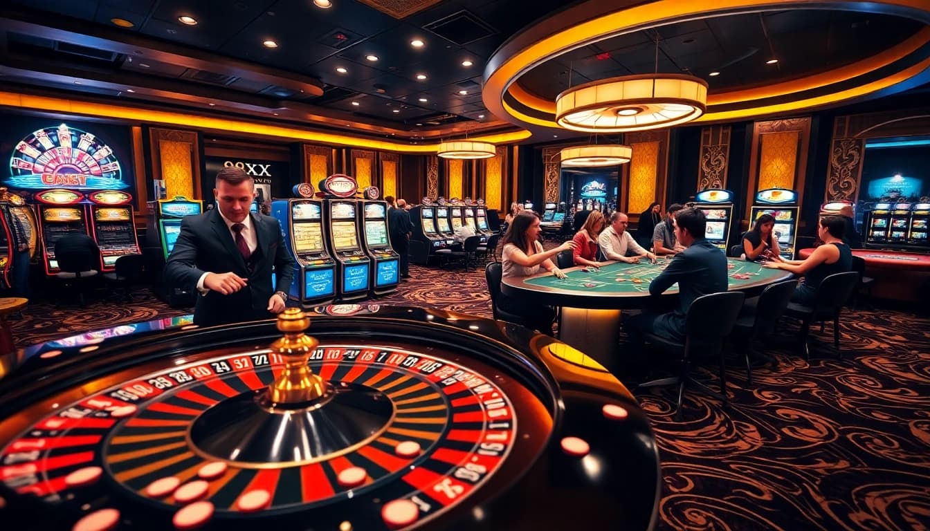 Players experiencing high-stakes excitement at 88XX casino tables while betting.