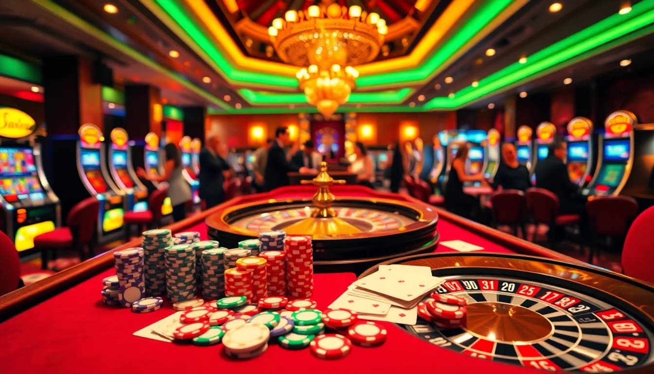 Experience thrilling gambling action at 88aa with vibrant casino tables and engaging players.