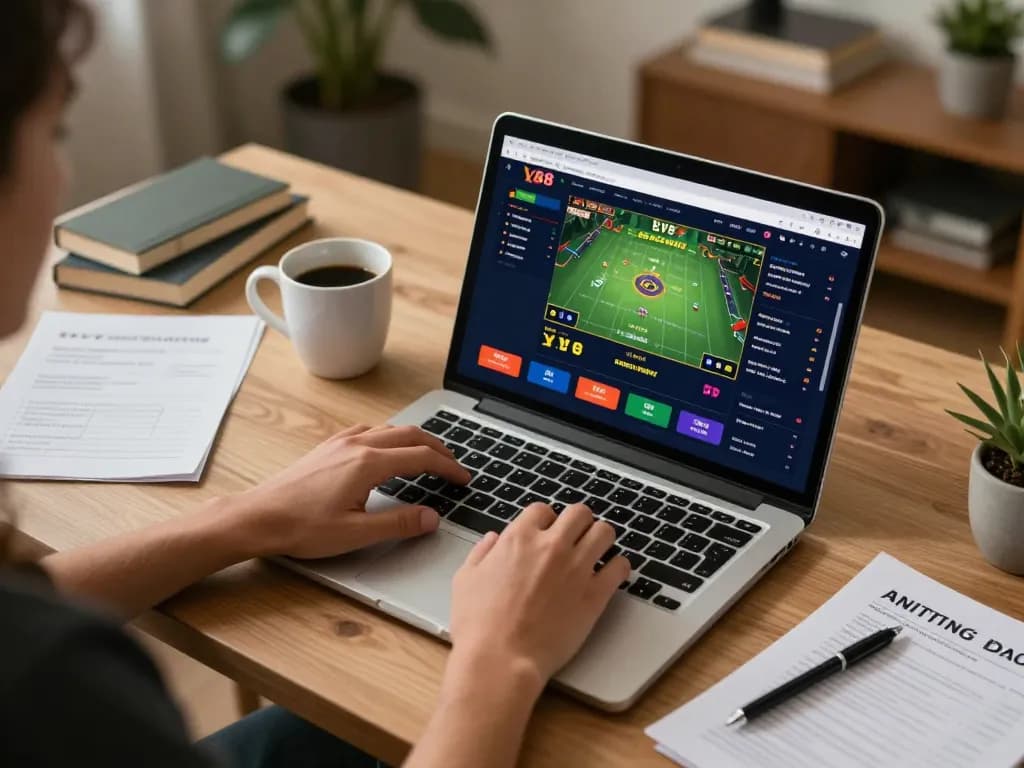 Player engaging with the LV88 online casino interface to place strategic bets.
