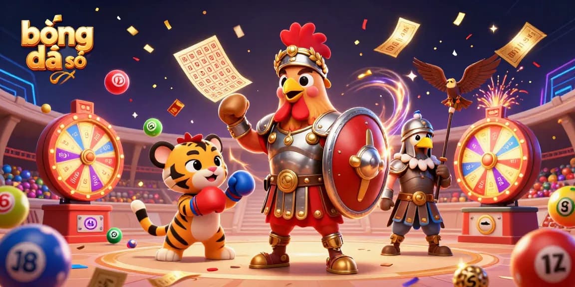 Engage with bóng đá số data and updates through a vibrant 3D illustration of dynamic gambling elements.