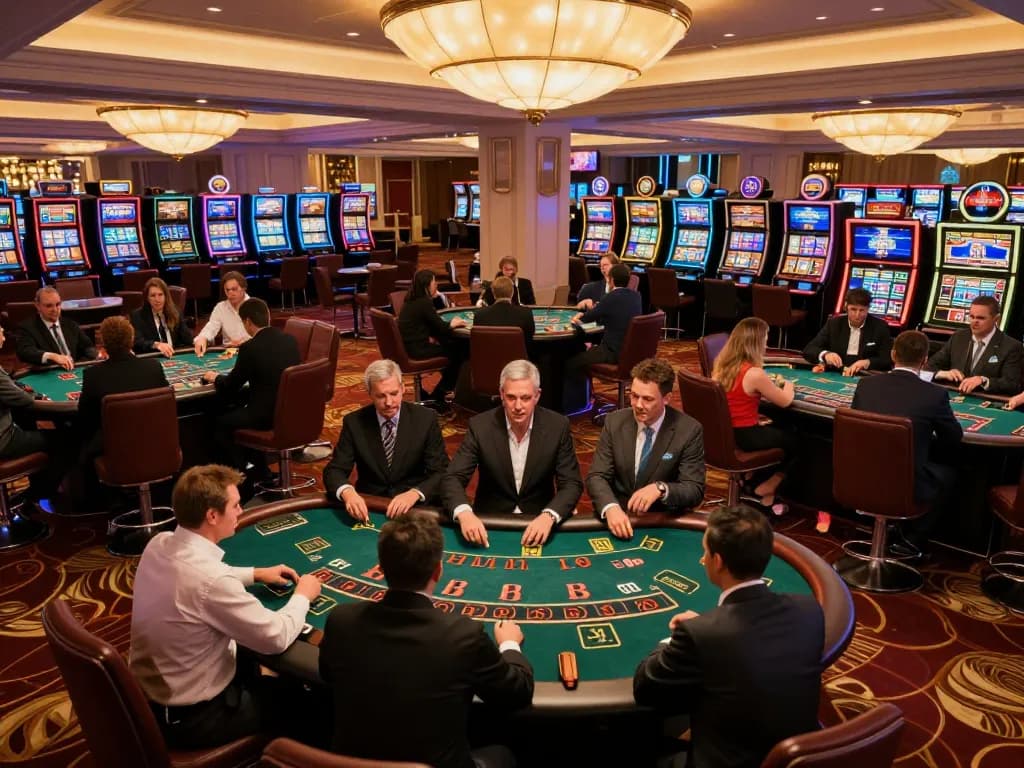 Players engaging in high-stakes blackjack at LV88 casino, showcasing the lively gaming atmosphere.