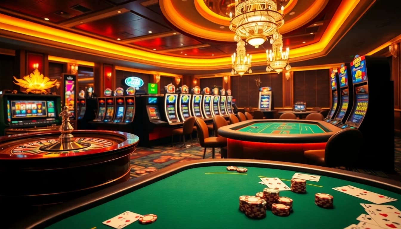 Experience luxury gaming with f8beta2.support amidst vibrant casino tables and exciting gameplay.
