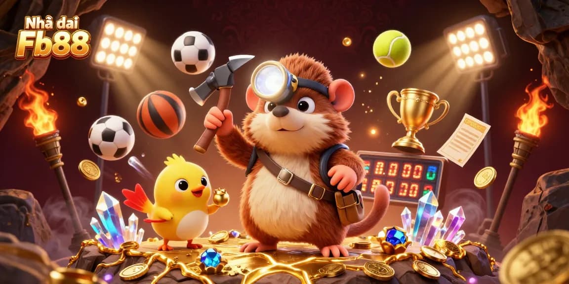 Experience the thrill of Nhà cái Fb88 with dynamic sports betting elements and vibrant visuals.