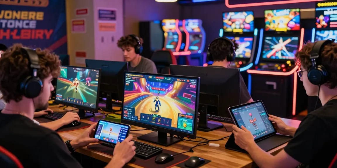 Exciting online gaming environment at https://hello88ke.com/ showcasing diverse players engaged in various games and vibrant graphics.