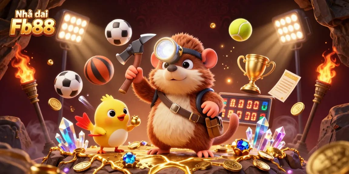 Experience the thrill of Nhà cái Fb88 with dynamic sports betting elements and vibrant visuals.