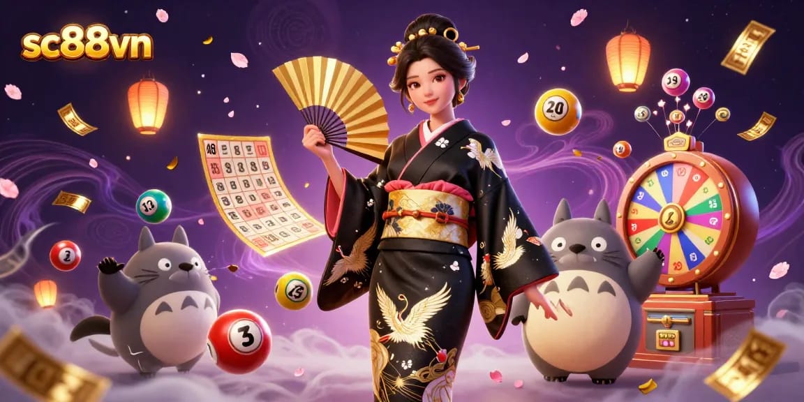 Engage in exciting gameplay with SC88VN's colorful lottery elements and vibrant characters.