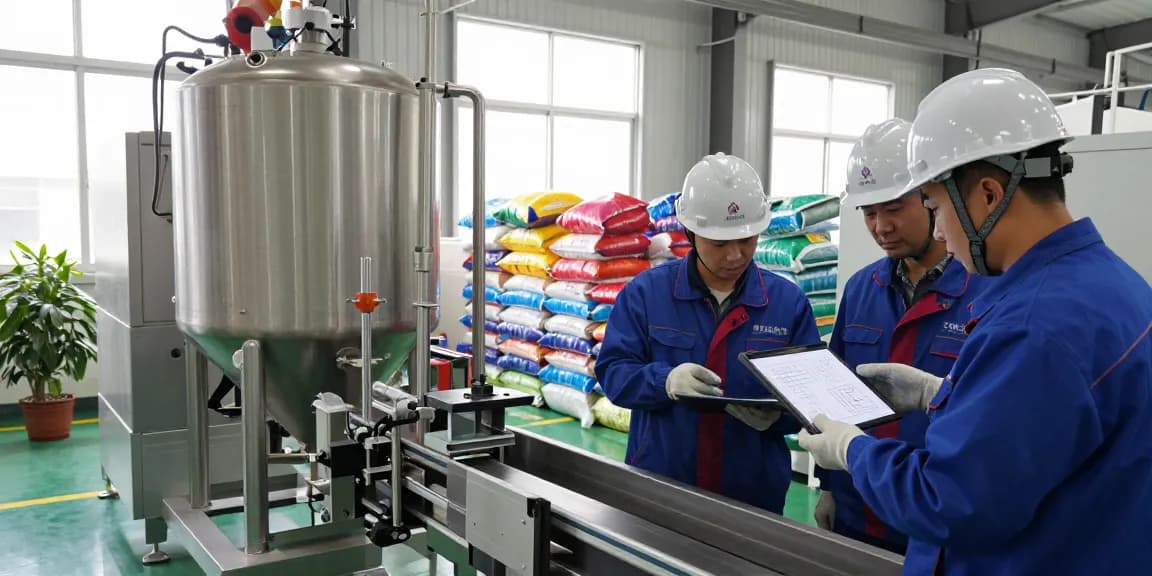 Efficient production of Jiefa Lignosulfonate in modern facility, showcasing advanced machinery and teamwork.