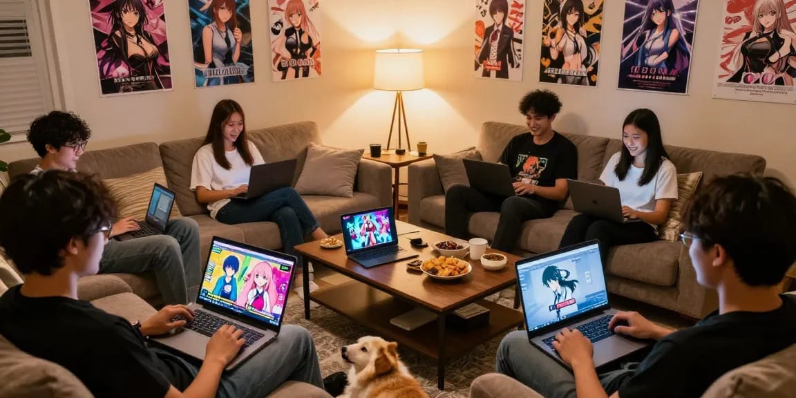 Players enjoying free ecchi games in a cozy home setting, showcasing engaging visuals and vibrant design.