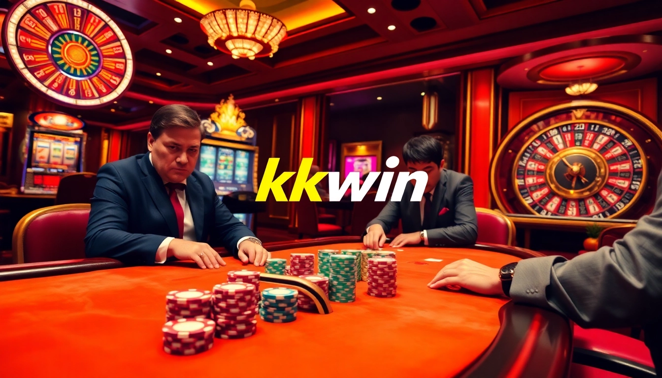Experience the thrill of kkwin's casino with vibrant tables and exciting gameplay.