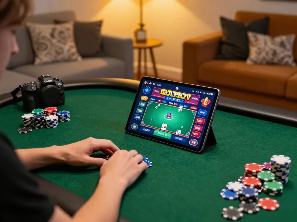 Engaging in poker gameplay on trang chủ 79king with a focus on strategy at home