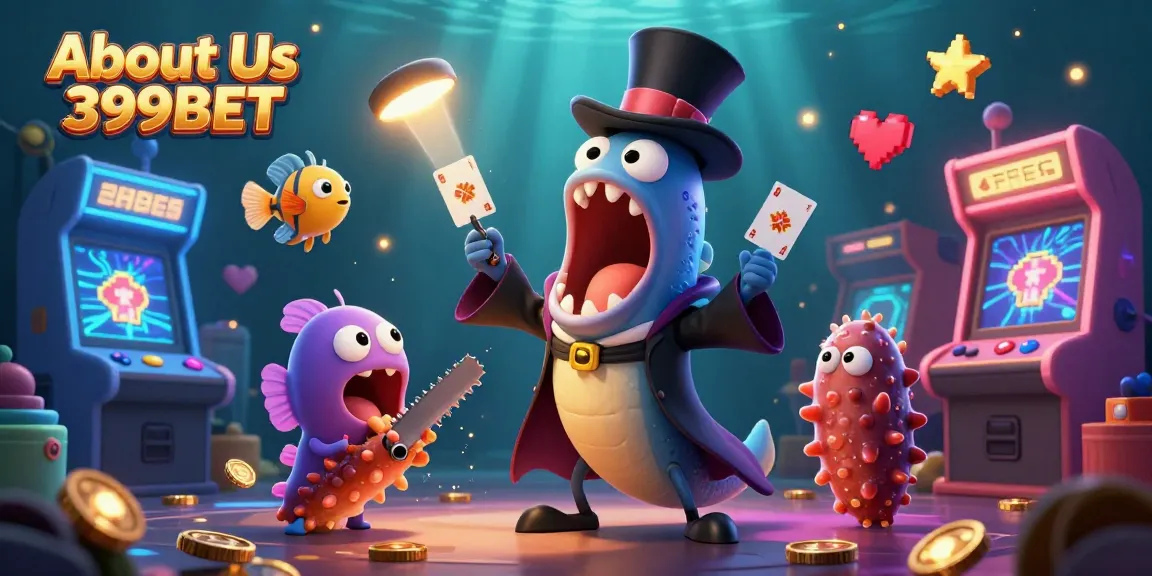 Experience the magic of gaming at About Us 399BET with vibrant casino elements and engaging characters.