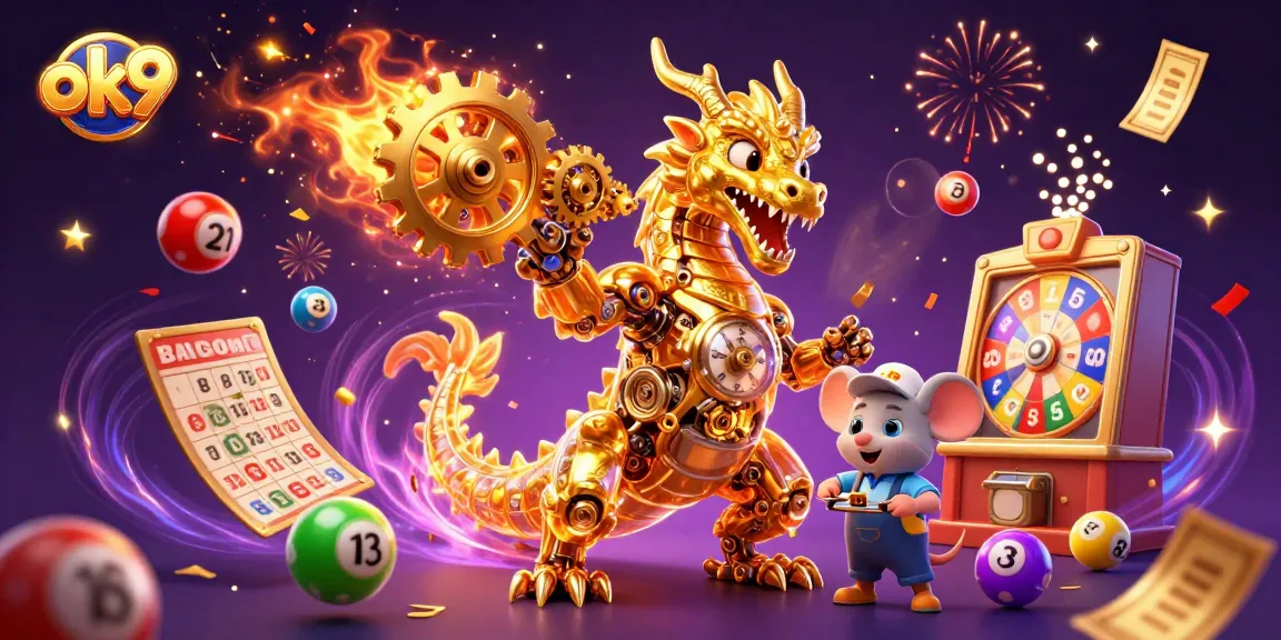 Experience thrilling games at ok9 with a golden dragon and dynamic casino elements in action.