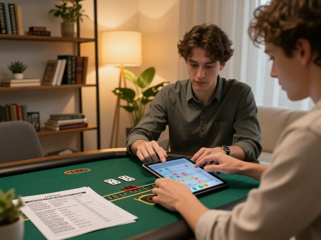 Engaged player enjoying rikvip live dealer blackjack at home, showcasing strategic gameplay.