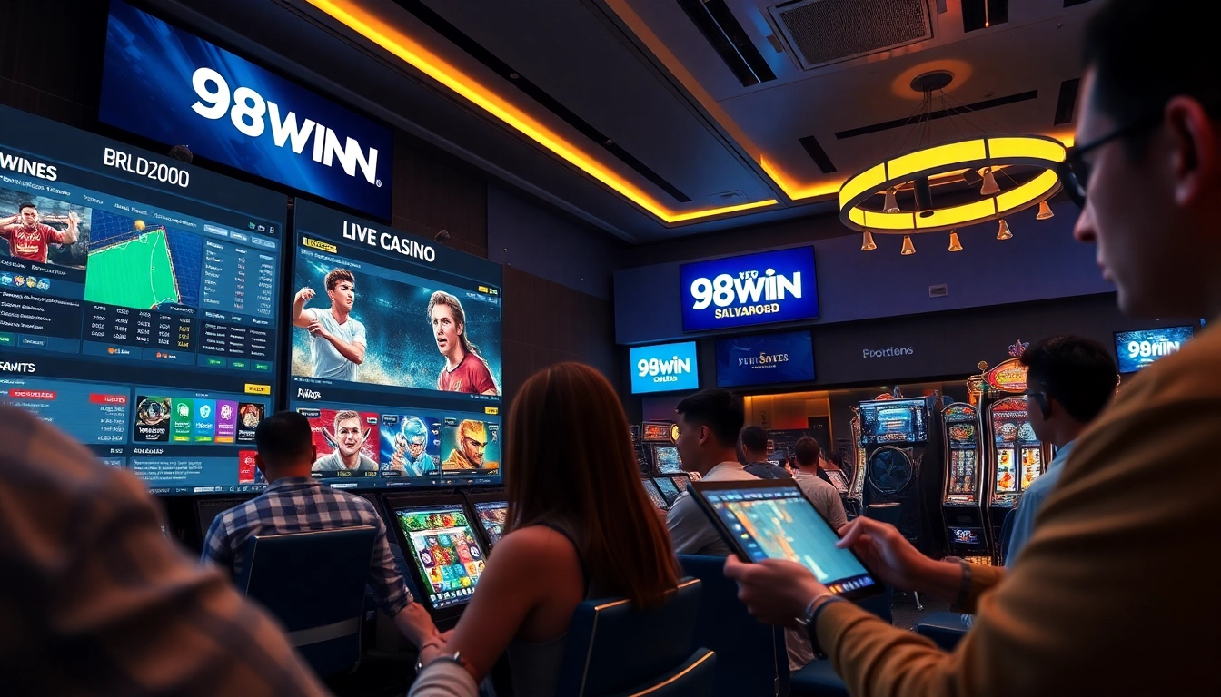 Engaging user interface of 98WIN showcasing diverse online gambling options.