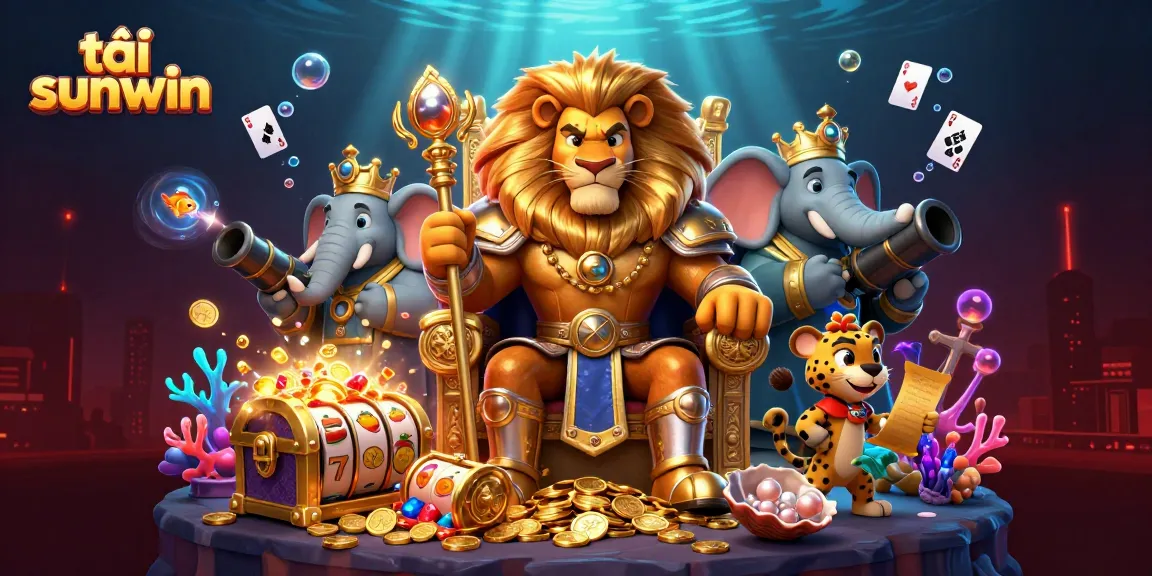 Experience the thrill of tải sunwin as a fierce lion king rules a dynamic casino adventure scene.