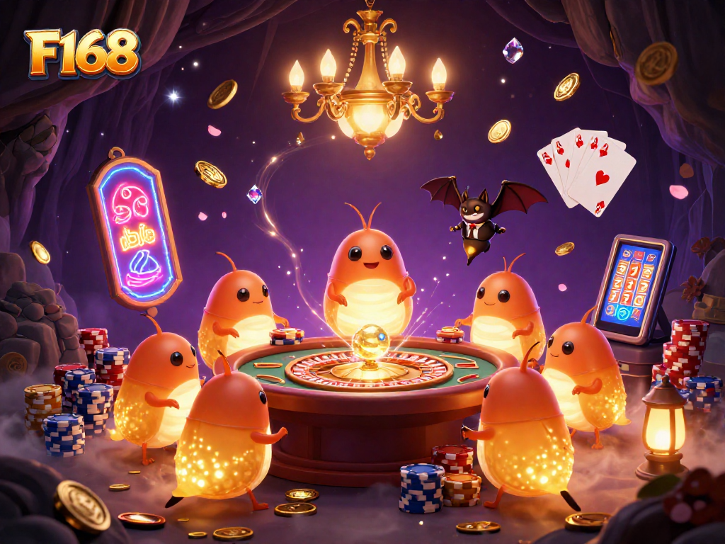Light up your gaming experience at F168 casino with glowworms and exciting game elements.