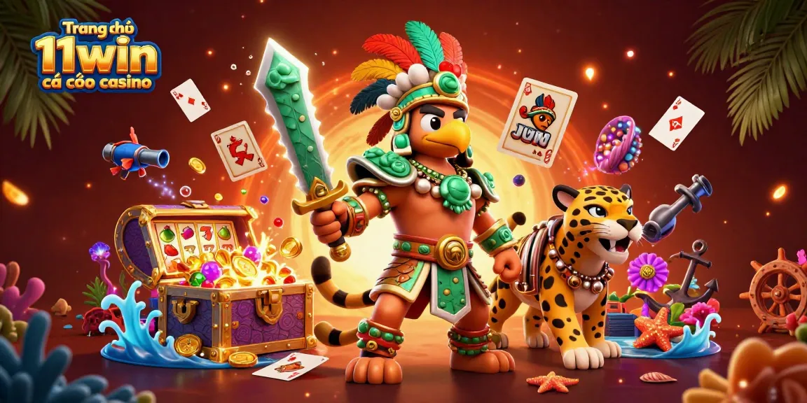 Engage with Trang chủ 11win cá cược casino as Aztec warriors navigate a world of vibrant slots and treasures.
