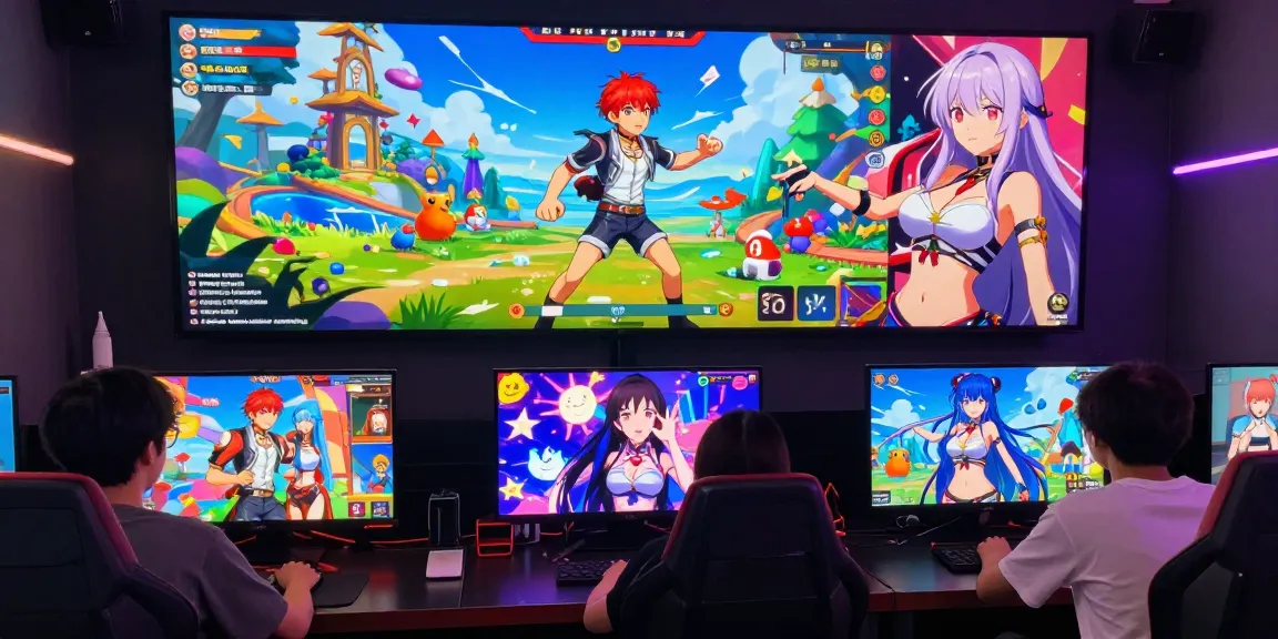 ecchi games online featuring playful anime characters in vibrant gaming scenes, showcasing interactive landscapes and immersive adventures