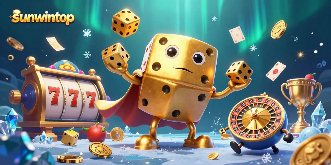 Experience the excitement with sunwintop's golden dice golem and vibrant slot games in action.