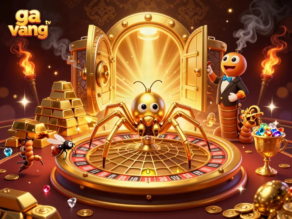 Engage with ga vang tv's thrilling betting action at a roulette-themed 3D illustration.