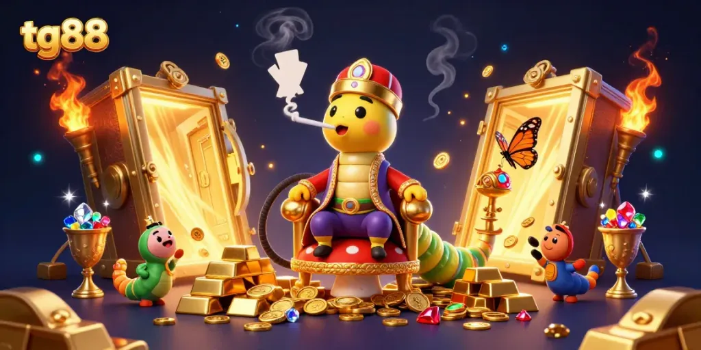 TG88 gaming platform showcasing vibrant 3D illustration with casino elements and dynamic characters.
