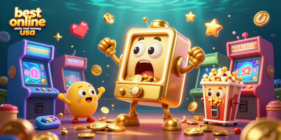 Experience the excitement with the best online slots real money USA as the golden slot machine hits a jackpot!