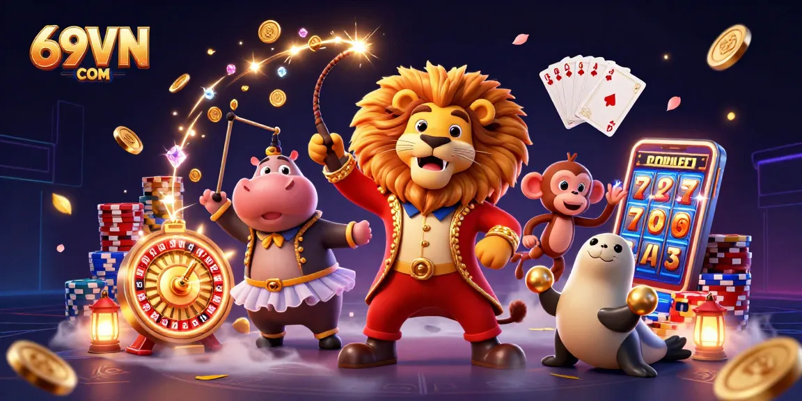 Experience dynamic gaming at 69VN COM with lively characters and vibrant casino action.