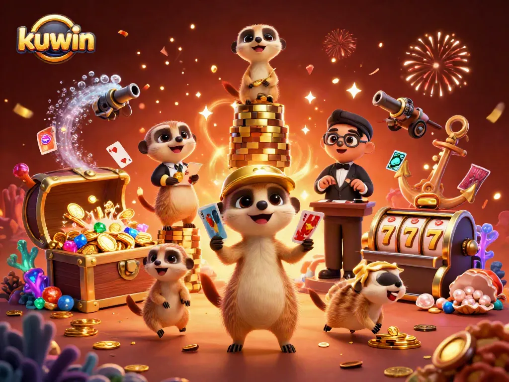Experience thrilling gambling excitement at kuwin's vibrant casino, where meerkats play and win.