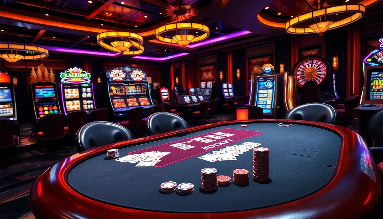 Experience luxurious gambling thrills at https://qq88.social/ with vibrant poker gameplay and illuminated slot machines.