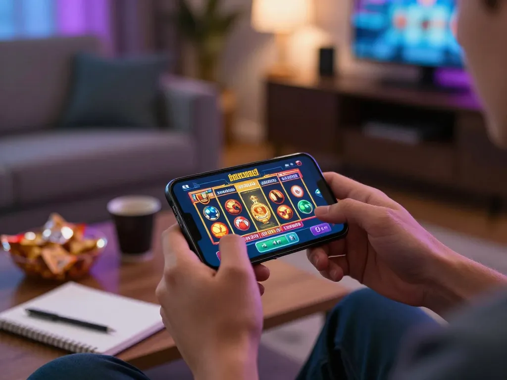 Experience 789 WIN excitement while playing slots on your smartphone in a cozy setting