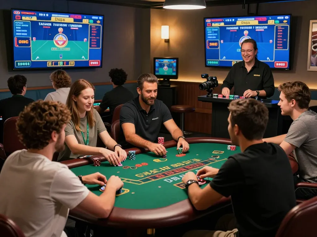 Daga players enjoying an engaging live dealer blackjack experience, showcasing excitement in interactive online gaming.