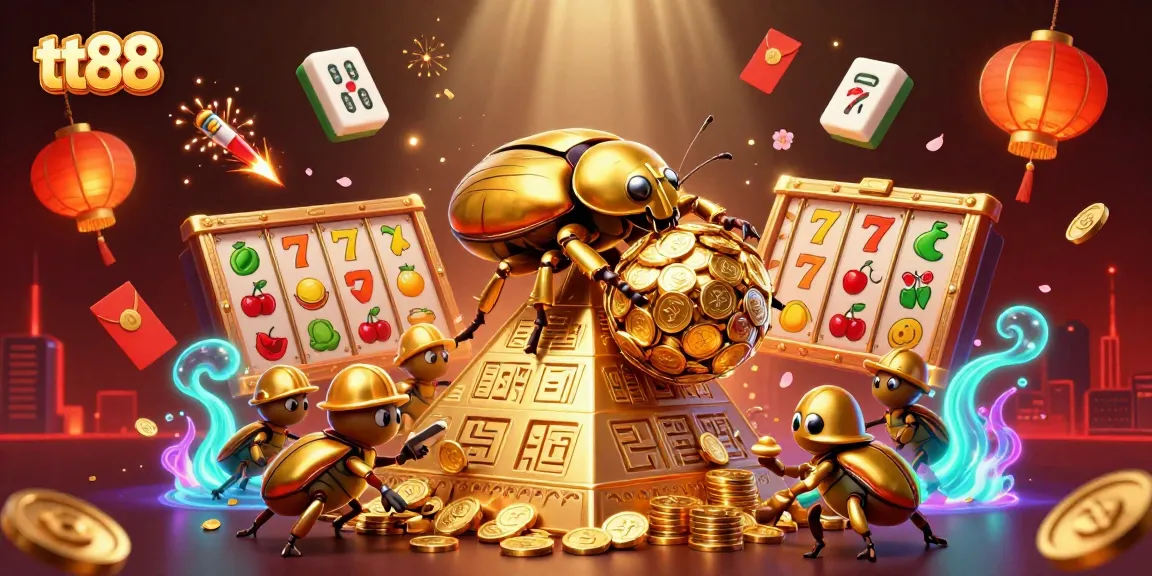 Experience the excitement of tt88 with a vibrant casino scene featuring golden coins and animated characters.