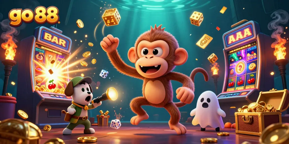 Experience thrilling gameplay at go 88 with stunning casino visuals and exciting jackpots in this dynamic illustration.