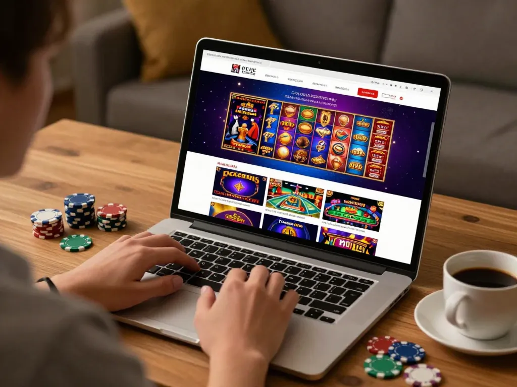 Engaging online casino experience with OKFUN app displayed, highlighting vibrant gameplay and user interaction.