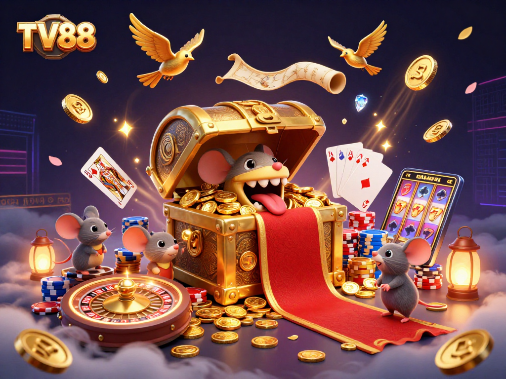 Experience thrilling slots and games at TV88 casino rich with gold coins and exciting visuals.
