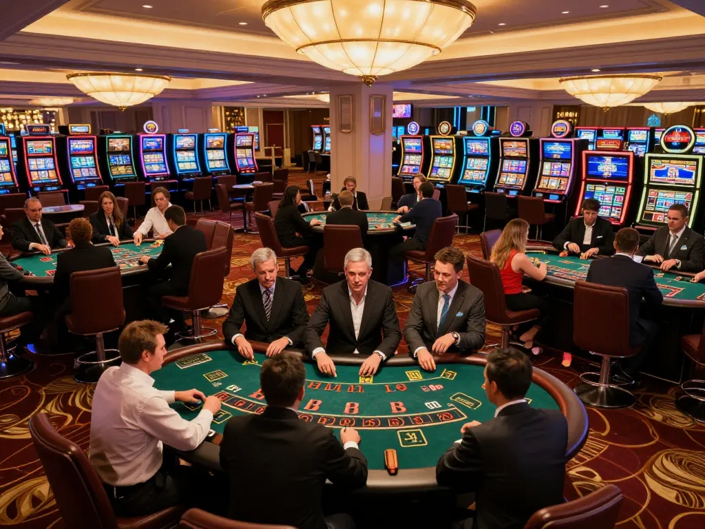 Players engaging in high-stakes blackjack at LV88 casino, showcasing the lively gaming atmosphere.