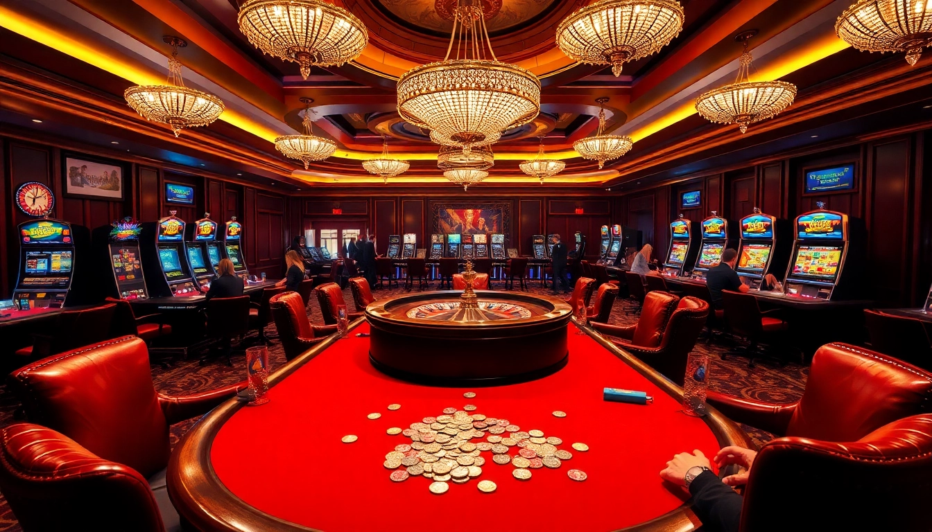 Experience thrilling gaming at https://luongsontv5.com/ with engaging casino tables and vibrant slot machines.