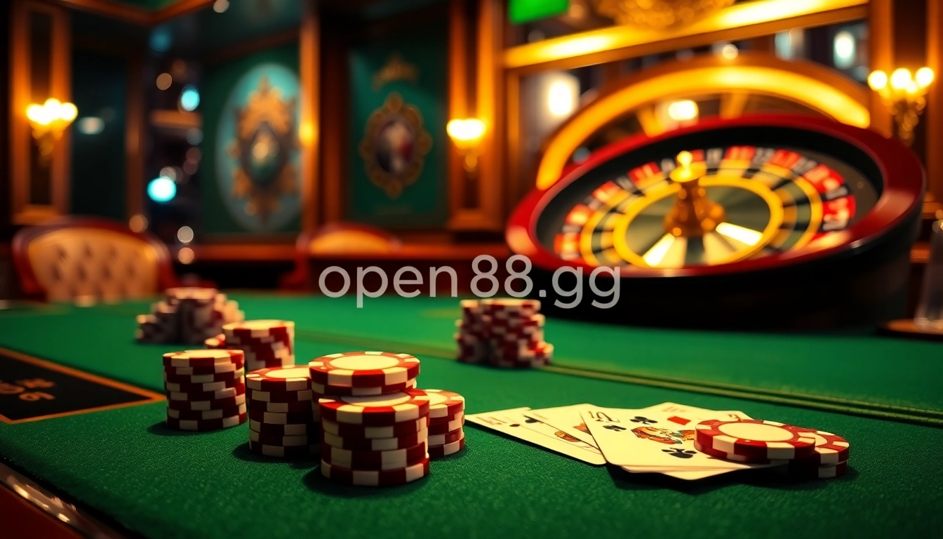 Experience thrilling gameplay at open88.gg with luxurious casino tables and exciting betting action.