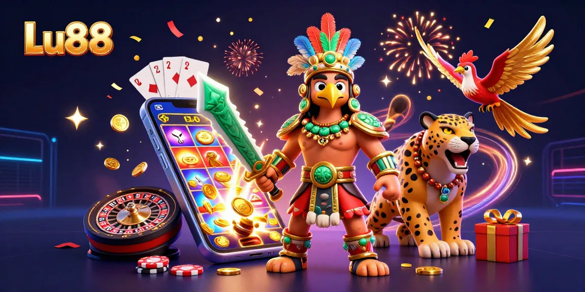 Experience thrilling action with Lu88's vibrant gaming scene featuring iconic characters and exciting gambling elements.
