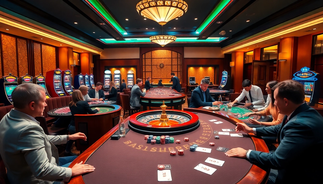 Exciting gameplay at a high-stakes blackjack table in a luxury casino environment at https://kjc365.com/.